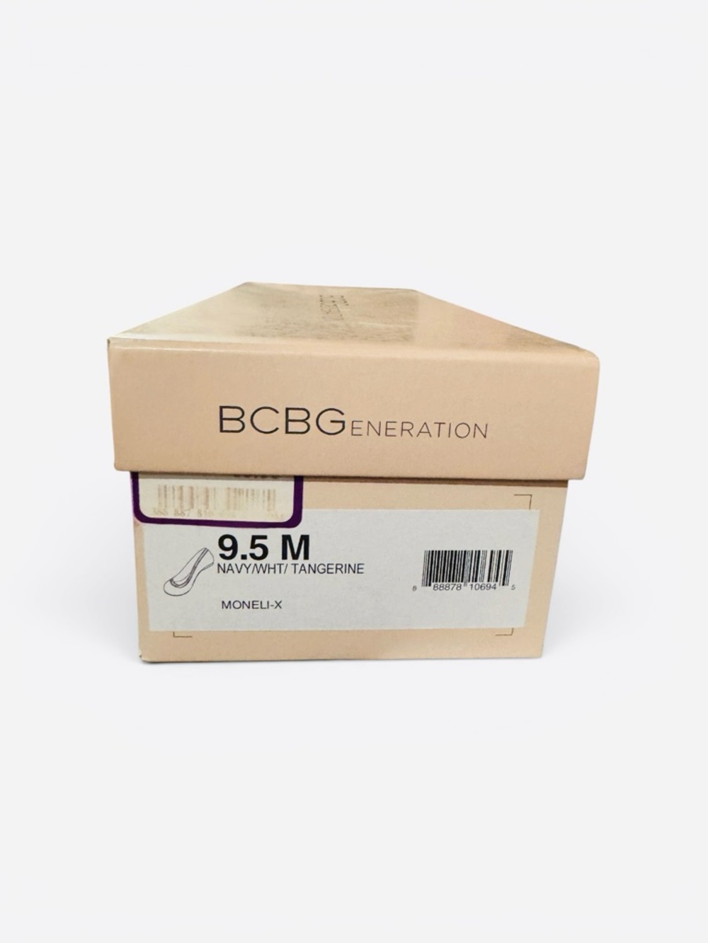 BCBGeneration Moneli-X Navy/White/Tangerine Striped Ballet Flat - Picture 11 of 11